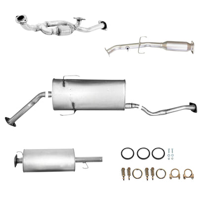 Toyota Sienna 3.0L (2001-2003) Y-Pipe Converter, Rear Catalytic Converter, Middle Muffler and Rear Muffler