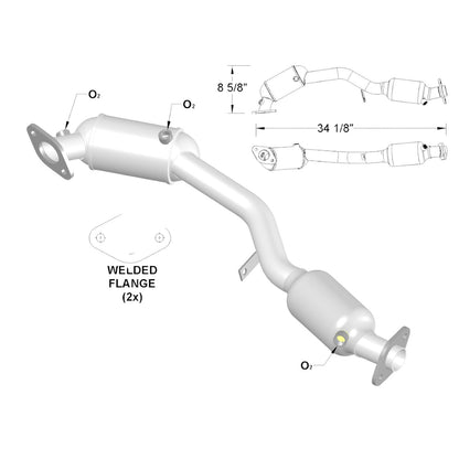SAAB 9-2X 2005 2.5L Linear Catalytic Converter