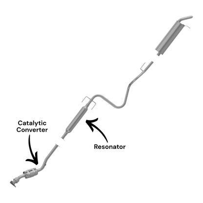 Saturn Ion 2.4L (2007) Catalytic Converter & Resonator