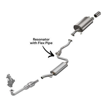 Volvo S40 1.9L Turbo (2000-2004) Rear Catalytic Converter with Flex Pipe