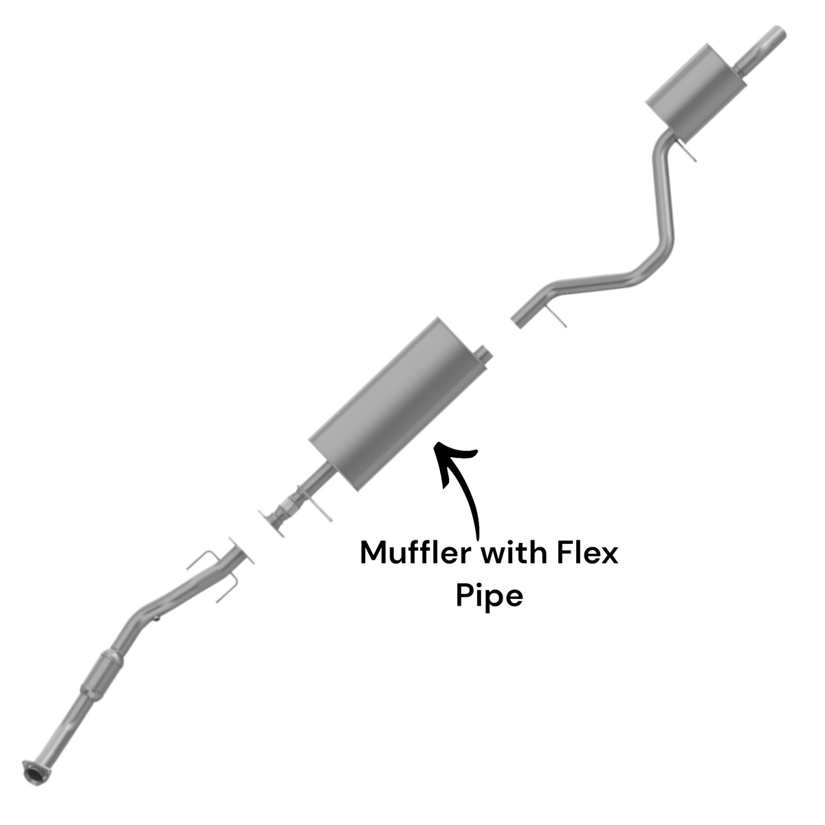 Buick Rainier 4.2L (2006-2007) (Without Air Suspension) Muffler with Flex Pipe