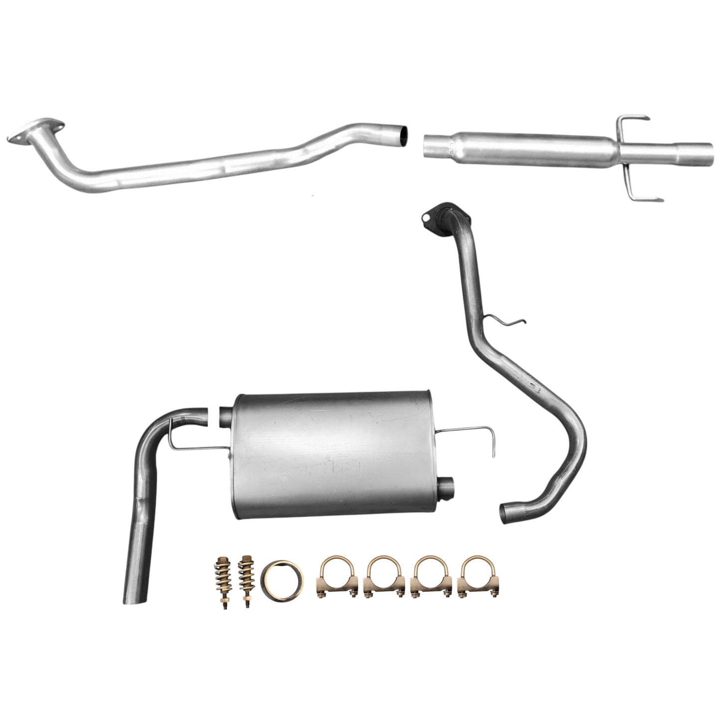 Pontiac Vibe 1.8l (2005-2008) (FWD) Resonator and Muffler with Axel and Tail pipe