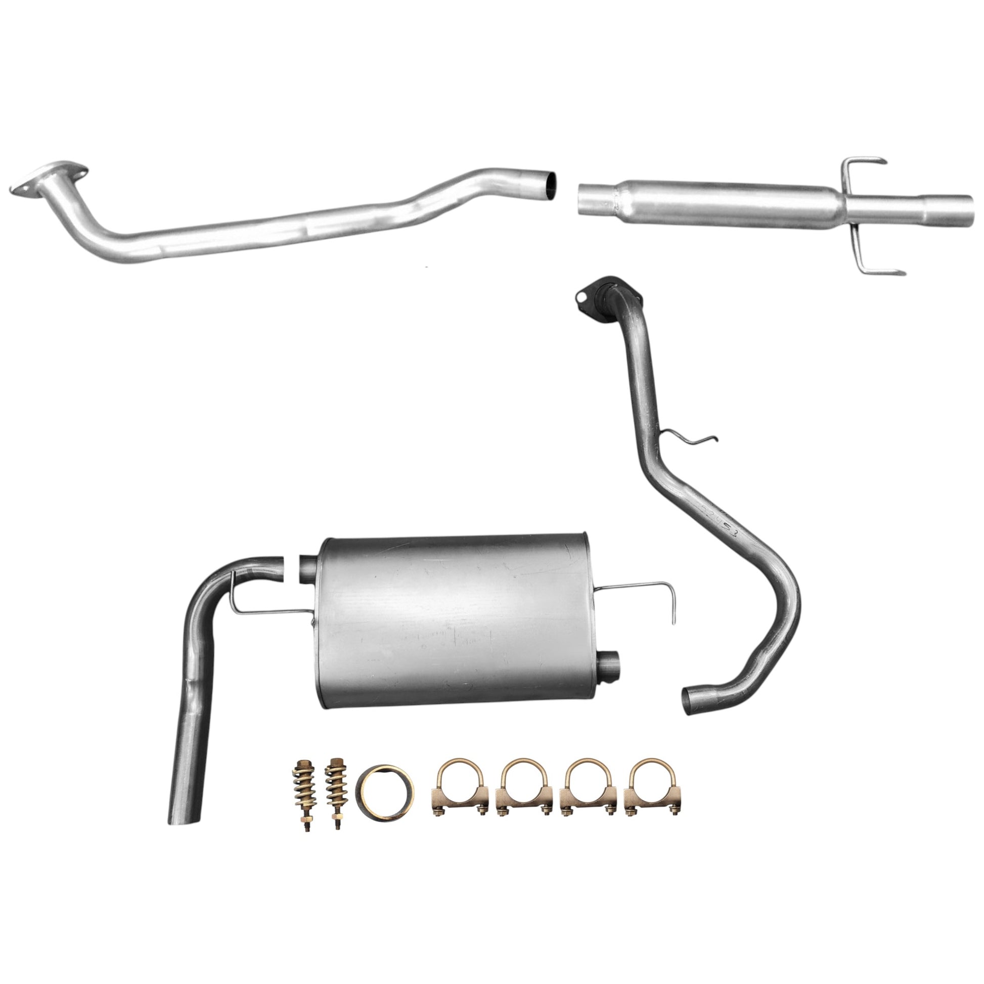 Pontiac Vibe 1.8l (2005-2008) (FWD) Resonator and Muffler with Axel and Tail pipe
