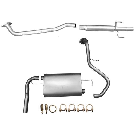 Pontiac Vibe 1.8l (2005-2008) (FWD) Resonator and Muffler with Axel and Tail pipe