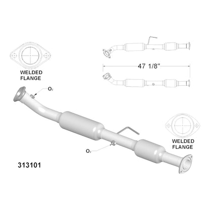 Toyota Tacoma 2.7L (2005-2023) Front Catalytic Converter