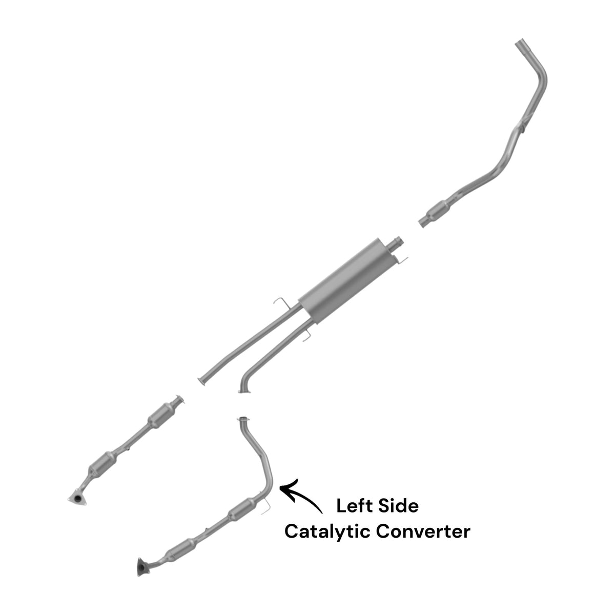Toyota Tundra 5.7L (2007-2009) (145.7" Wheelbase) Left Side Catalytic Converter