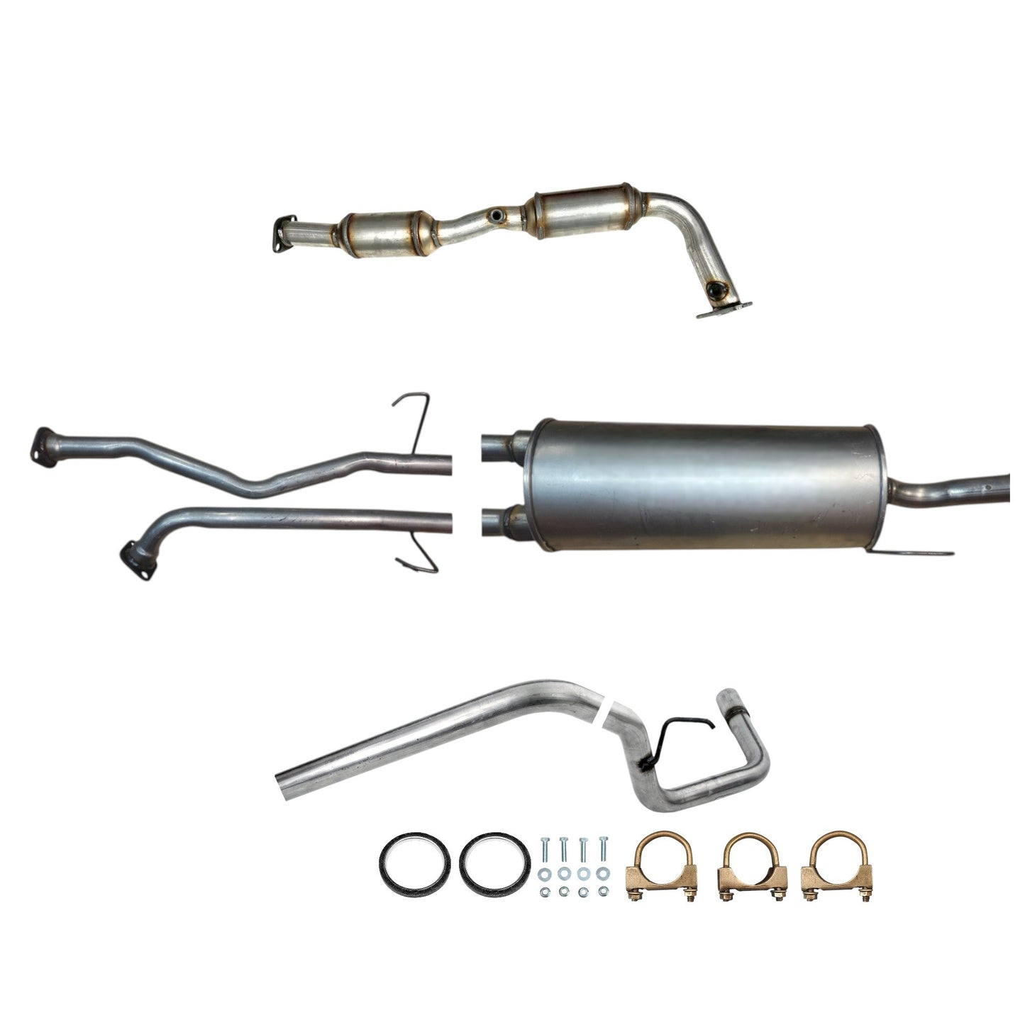 Toyota Tundra 4.0L (2007-2011) (145.7" Wheelbase) Right Side Catalytic Converter, Muffler and Tail Pipe