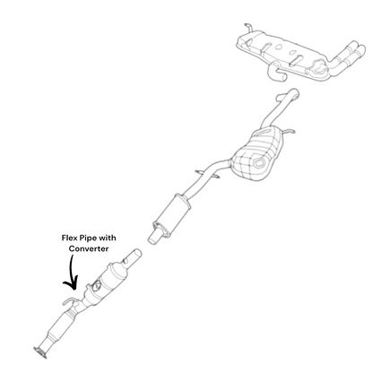 Tuyau flexible avec convertisseur pour Volkswagen Beetle 2.5L (2012-2014)