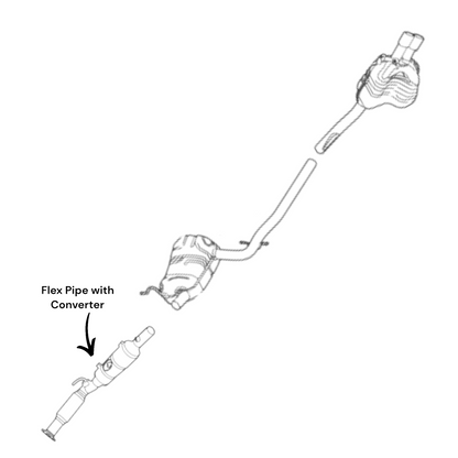 Tuyau flexible avec convertisseur pour Volkswagen Rabbit 2.5L (2006-2009)