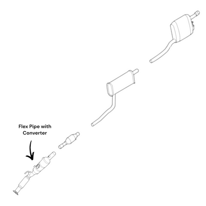 Tuyau flexible avec convertisseur pour Volkswagen Passat 2.5L (2012-2014)