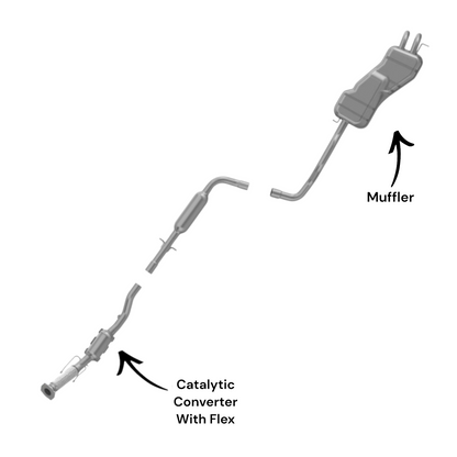 Convertisseur avec flexible et silencieux pour Volkswagen Beetle 2.5L (2006-2010)