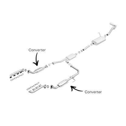 Convertisseur côté conducteur et passager pour Toyota Tundra 4.7L (2003-2004)