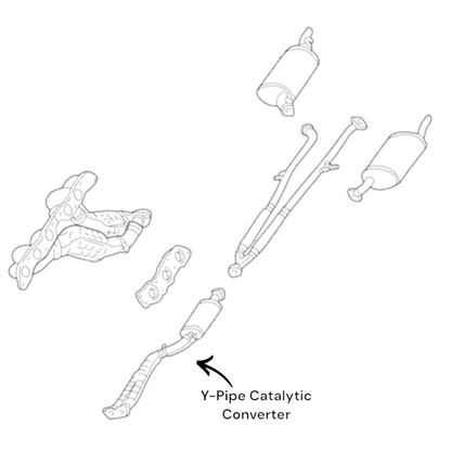 Tuyau en Y avec résonateur pour Lexus GS300 3.0L 1998-1999