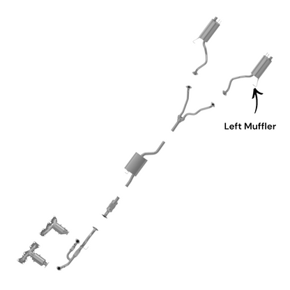 Hyundai Santa Fe 2.7L (2007-2009) Left Muffler