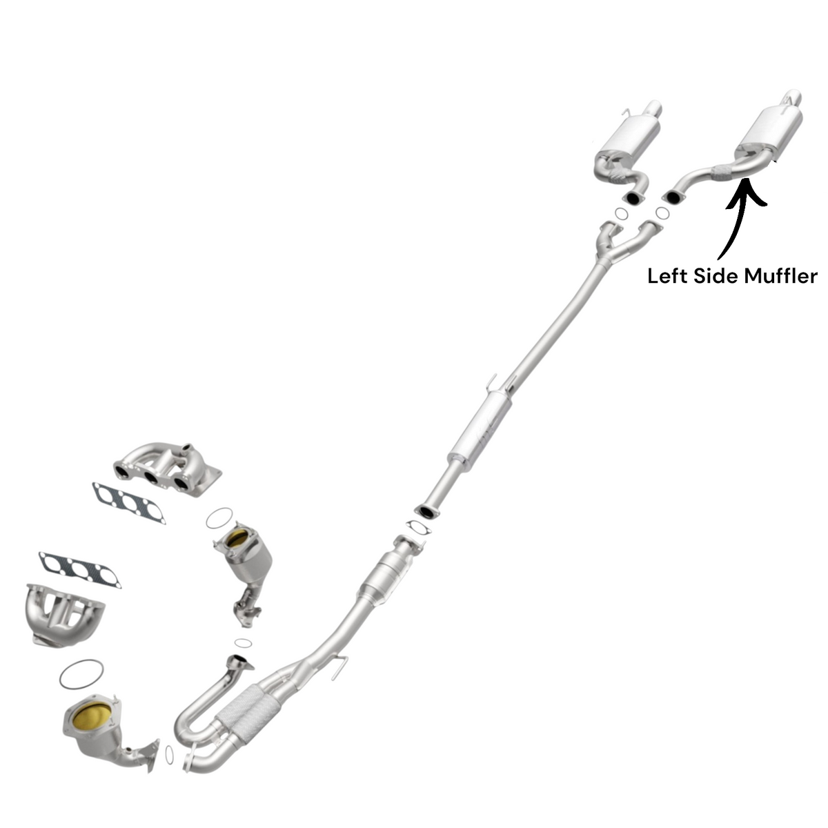 Nissan Maxima 3.5L (2009-2019) Left Side Muffler Without Converter.