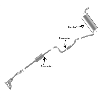Ford Focus 2.0L (2012-2018) (Sedan) (Except PZEV) Both Resonator And Muffler