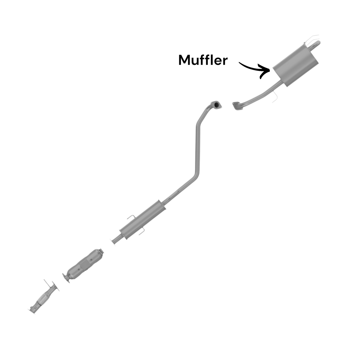Kia Forte 2.4L (2011-2013) (Sedan Only) Muffler