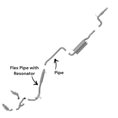 Ram C/V 3.6L (2012-2015) Flex Pipe with Resonator and Pipe