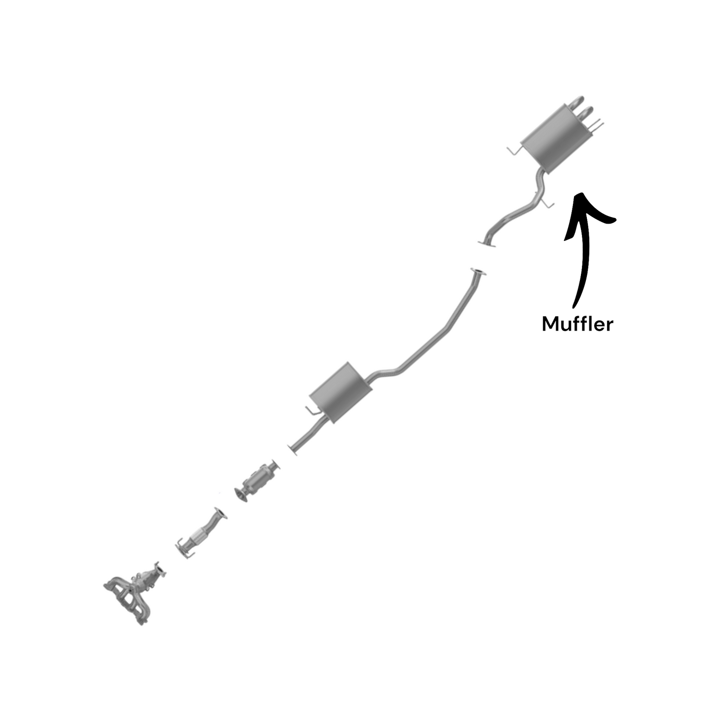 KIA Sorento 2.4L (2011-2013) Muffler