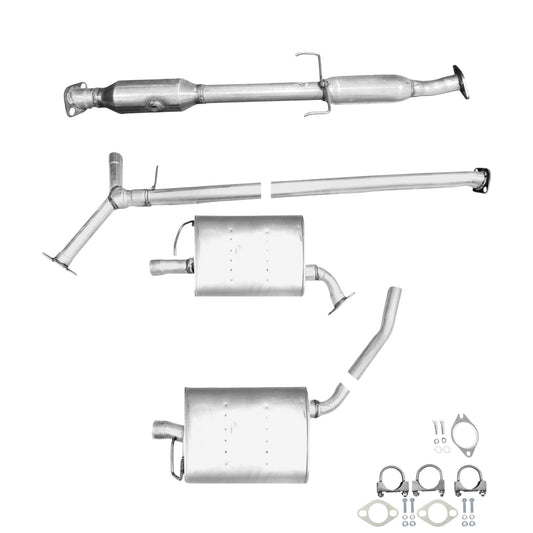 Hyundai Sonata 2.0L (2011) (Turbo) Catalytic Converter, Left & Right Side Muffler with Y-Pipe
