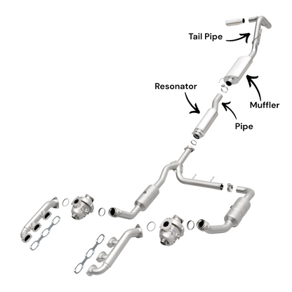 Ford F-150 3.5L (2015-2020) (Turbo) (163.0" Wheelbase) Resonator, Pipe, Muffler and Tail Pipe
