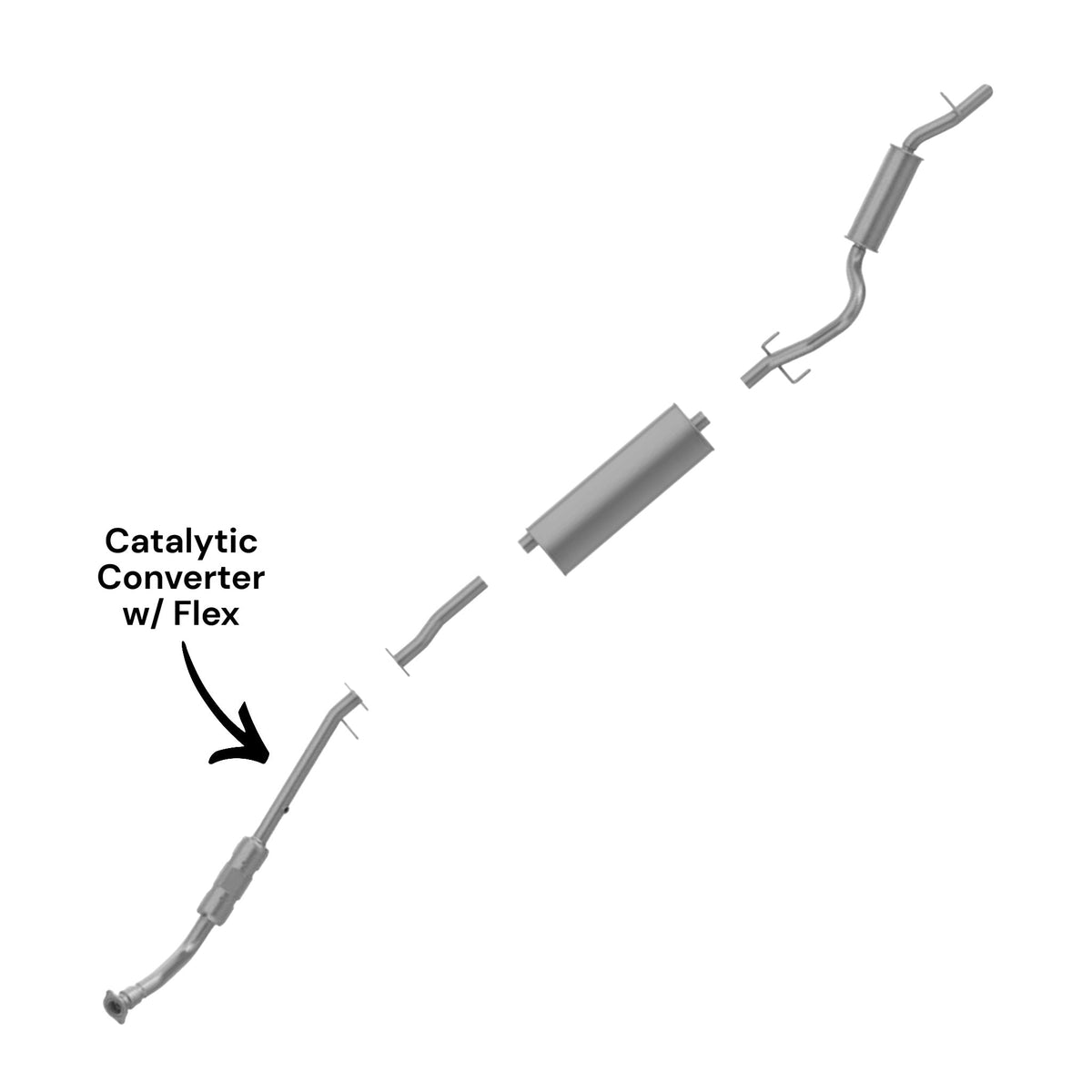 Oldsmobile Silhouette 3.4L (2002-2004) (FWD) Catalytic Converter With Flex