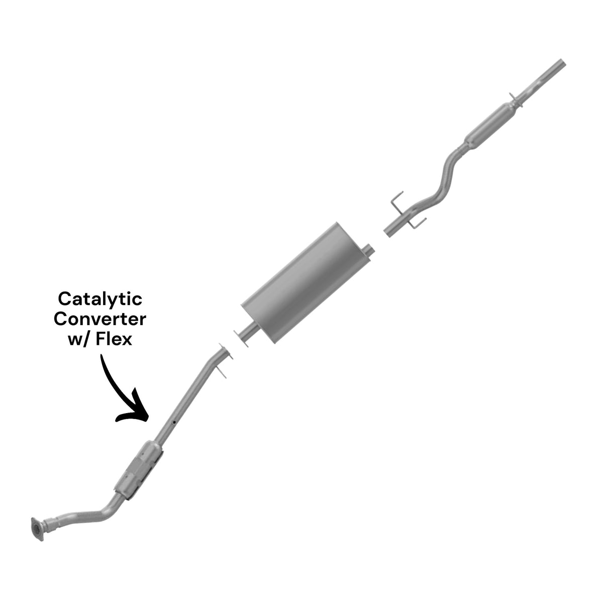 Pontiac Aztek 3.4L (2001-2005) (FWD) Catalytic Converter With Flex