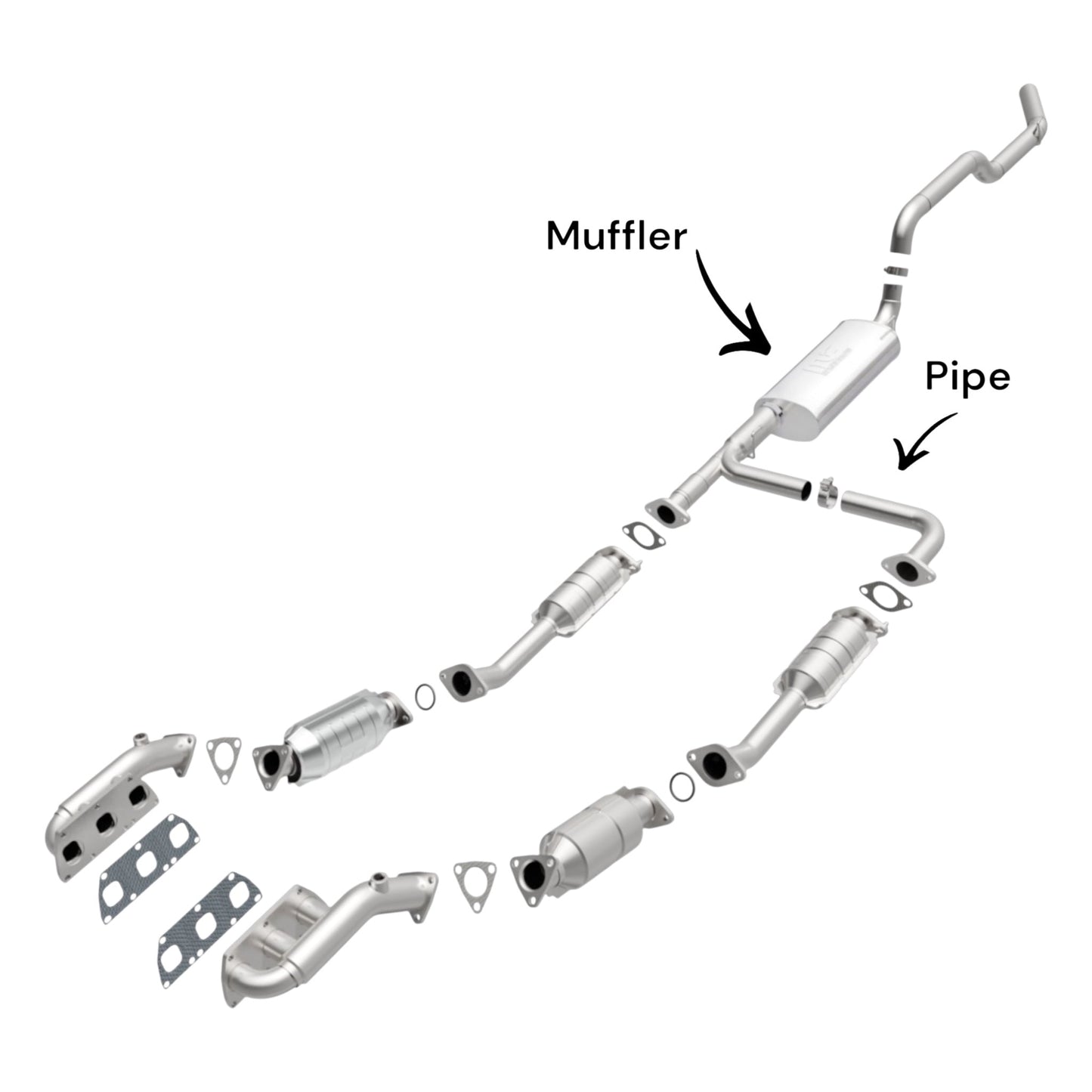 Nissan Pathfinder 4.0L (2005-2012) Muffler With Pipe