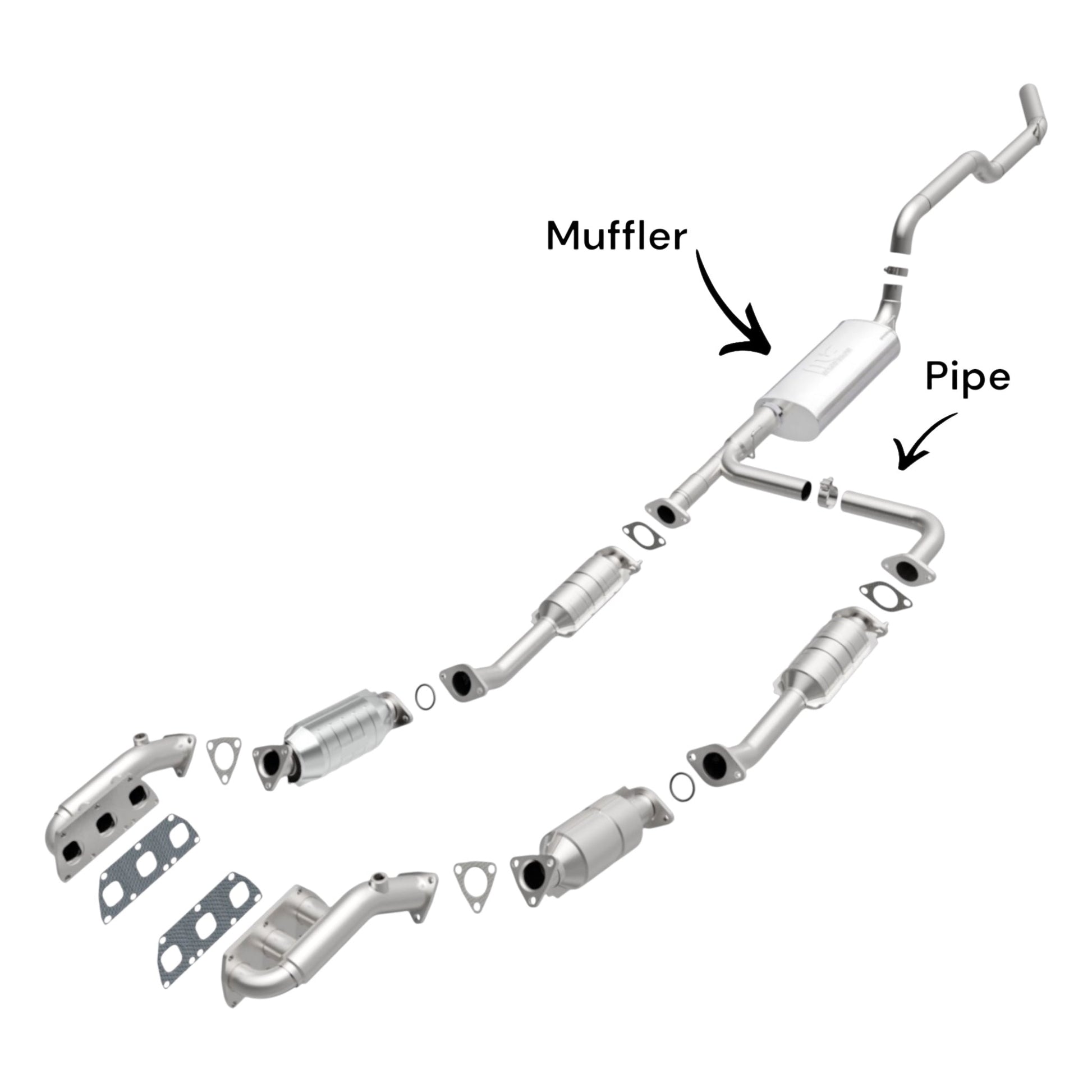 Nissan Pathfinder 4.0L (2005-2012) Muffler With Pipe
