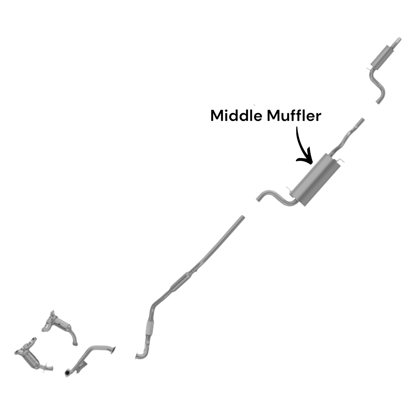 Volkswagen Routan 4.0L (2009-2010) Middle Muffler