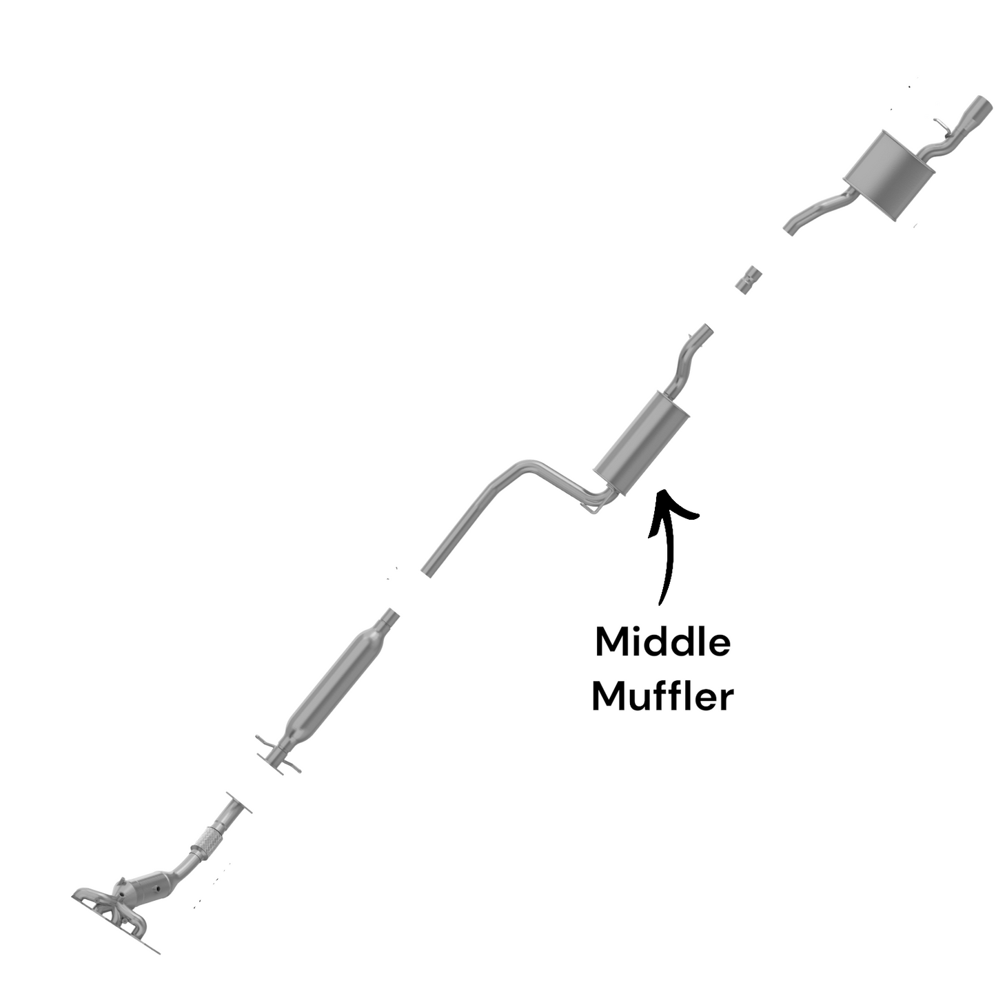 Ford Focus 2.0L (2008-2011) (Except PZEV) Middle Muffler
