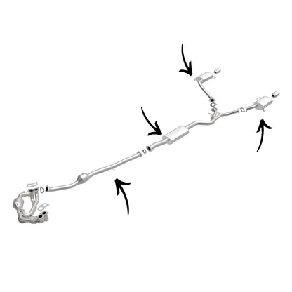 Convertisseur catalytique, résonateur avec tube en Y et silencieux pour Subaru Legacy 2.5L (non turbocompressée) 2006-2009