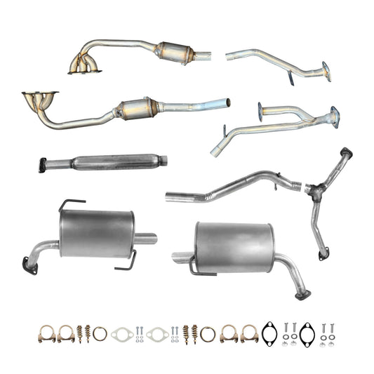 Subaru Tribeca 3.6L (2010-2014) Left & Right Catalytic Converter, Resonator, Y-Pipe, Left & Right Mufflers