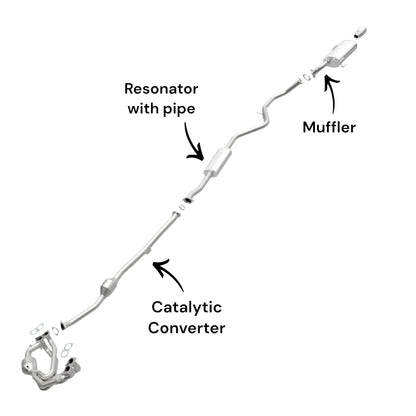 Subaru Legacy 2.5L (2010-2012) (Non-Turbo) Catalytic Converter, Resonator, Pipe and Muffler
