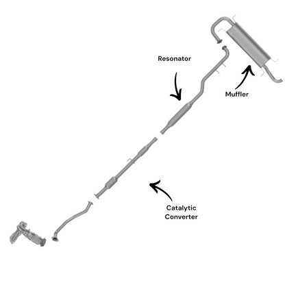 Convertisseur catalytique, résonateur et silencieux pour Toyota Venza 2.7L (2009-2015)