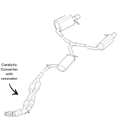 Convertisseur catalytique avec résonateur pour Volkswagen Passat 3.6L 2012-2018