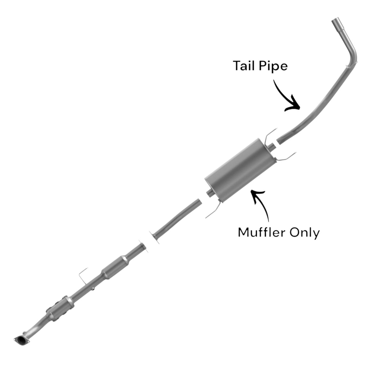 Toyota Tacoma 2.7L (2005-2012) Muffler With Tail Pipe