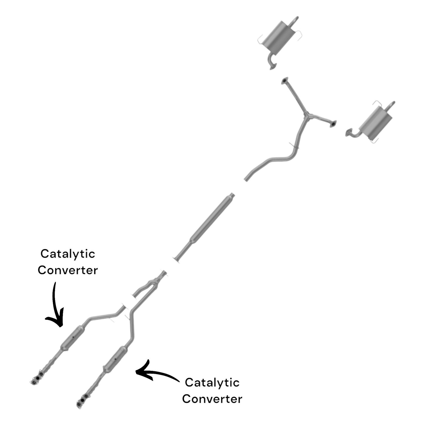 Subaru Tribeca 3.6L (2010-2014) Right and Left Side Catalytic Converter