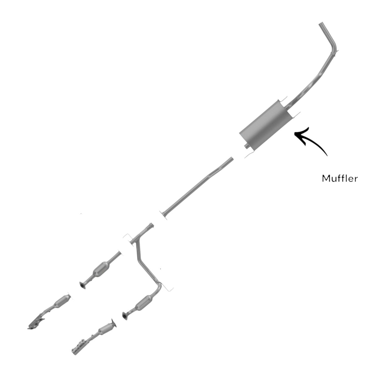 Toyota Tacoma 4.0L (2013-2015) Muffler With Tail Pipe