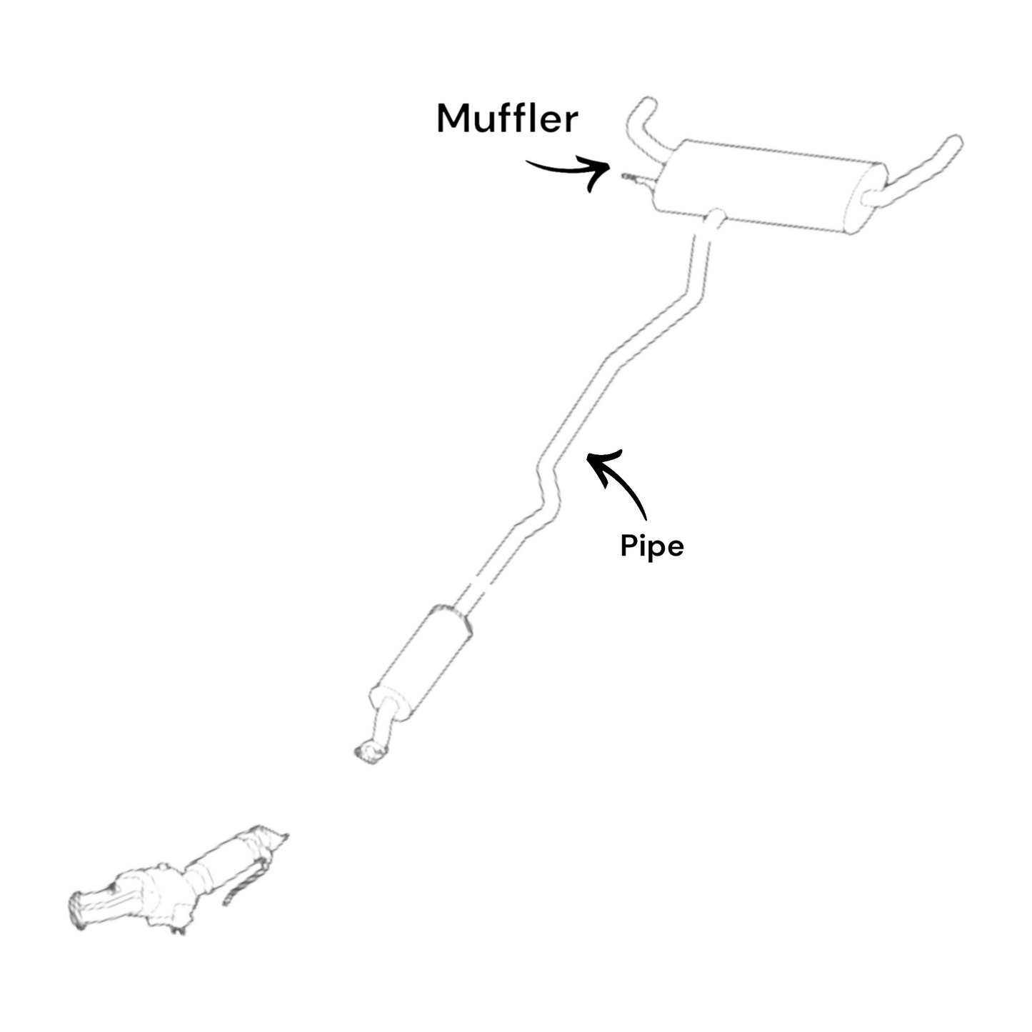 Ford Fusion 2.0L (2013-2020) (FWD) (Turbo) Pipe and Muffler