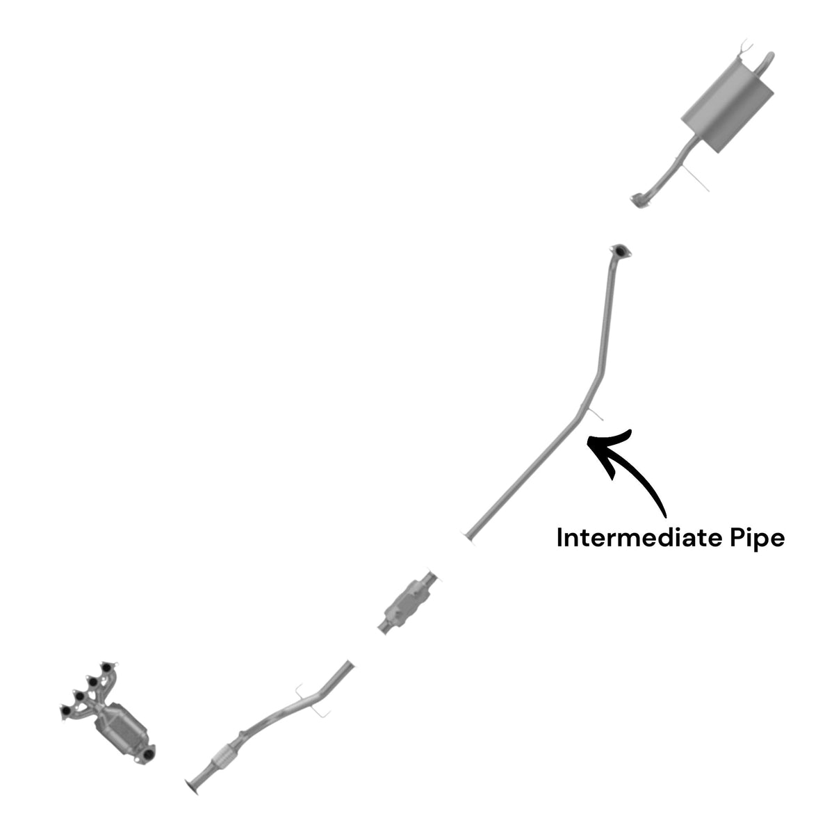Kia Rio 1.6L (2006-2011) (Korean Built) (Sedan) Intermediate Pipe