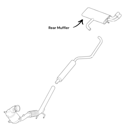 Volkswagen Golf 1.8L V4 (2015-2018) Rear Muffler