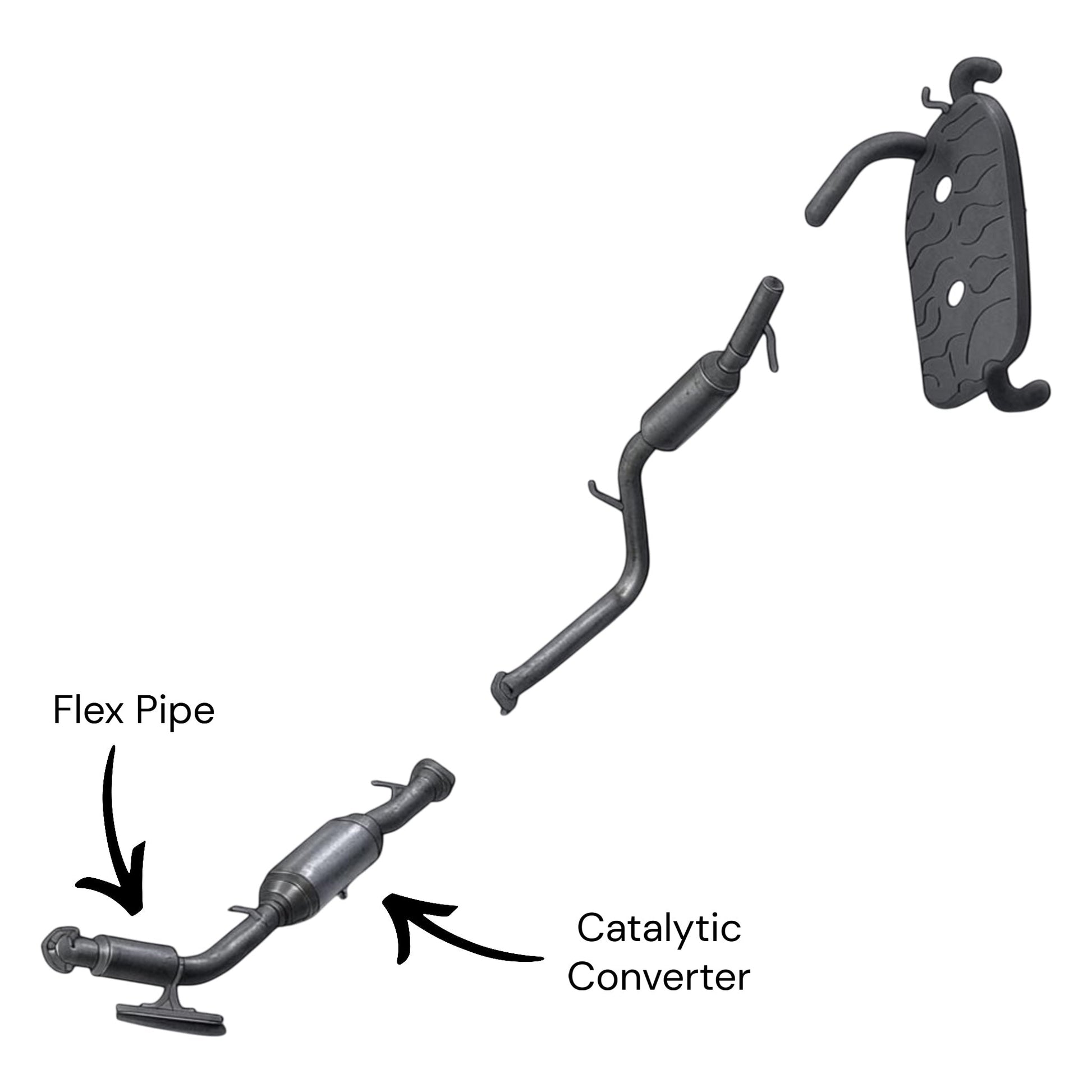 Volvo V50 2.5L Turbo (2005-2008) (FWD) Flex Pipe With Catalytic Converter