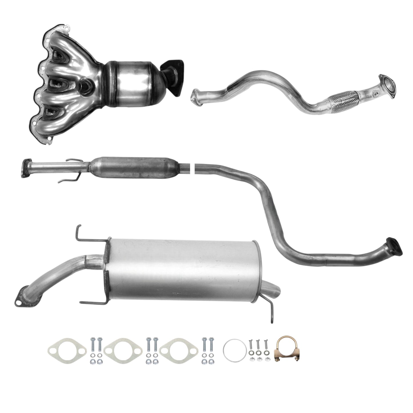 Chevrolet Aveo5 1.6L (2009-2011) (Hatchback) Manifold Converter, Flex Pipe, Resonator and Muffler