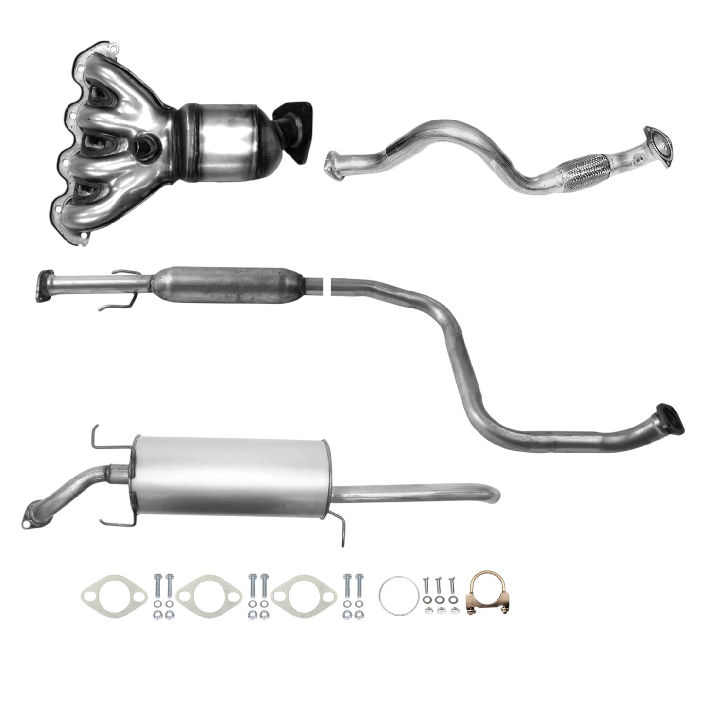 Chevrolet Aveo 1.6L (2009-2011) Manifold Converter, Flex Pipe, Resonator and Muffler
