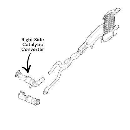 Cadillac CTS 3.6L (2016, 2017) (RWD)  Right Side Catalytic Converter With Flex