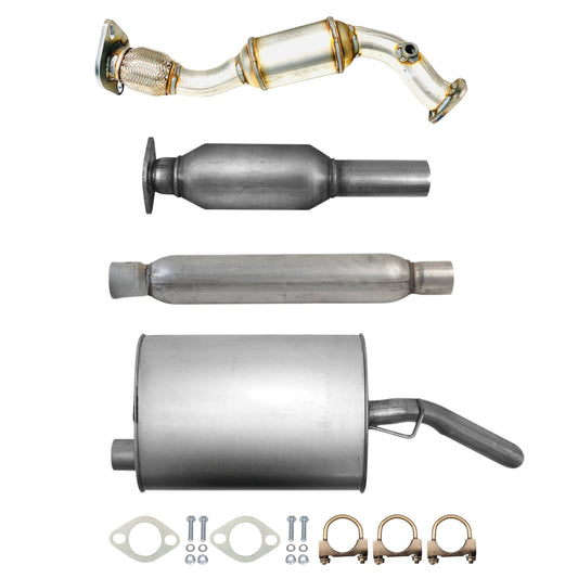 Buick Lucerne 3.9L (2009-2011) Front Converter with Flex, Rear Converter, Resonator and Muffler