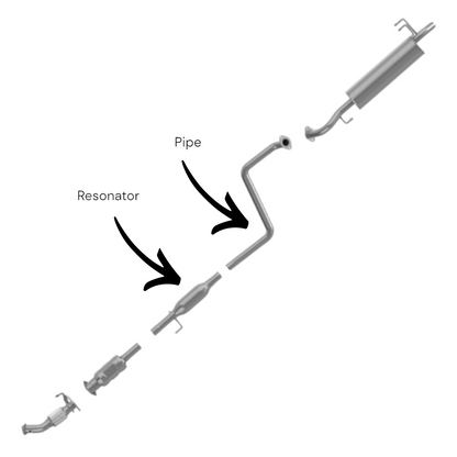Résonateur avec tuyau pour Hyundai Elantra 2.0L 2017-2020