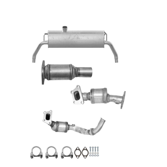 Cadillac SRX 3.0L 2010-2011 Front, Centre and Rear Catalytic Converters and Muffler (Non-Turbo)