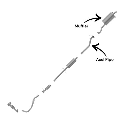 Honda CR-V 2.4L (2015, 2016) Axel Pipe & Muffler